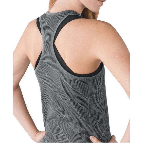LULULEMON ATHLETICA Swiftly Tech Racerback Tank in Heathered Slate Size 8 - Picture 2 of 4
